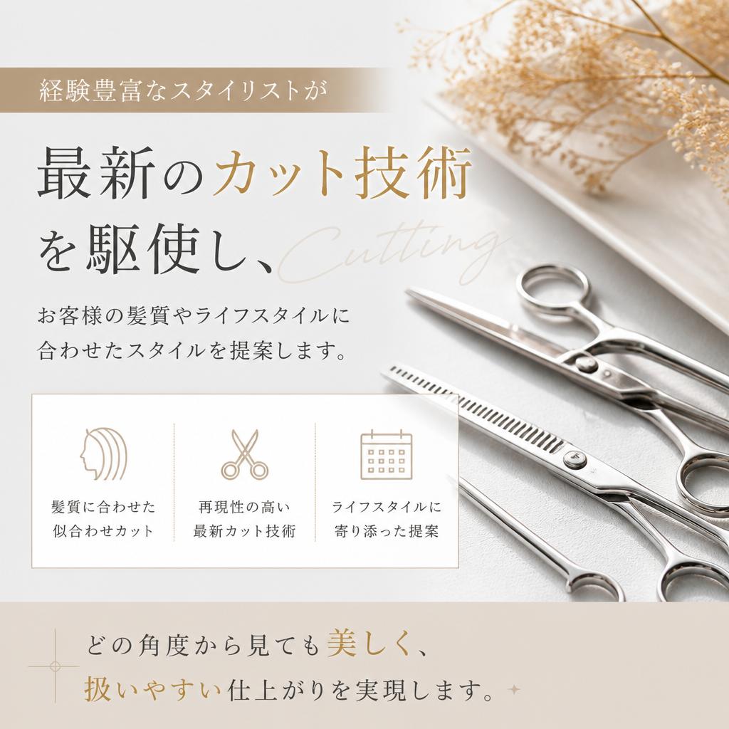 卓越したカット技術で実現する理想のスタイル