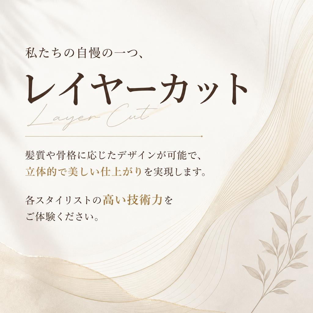 特徴的なレイヤーカット技術