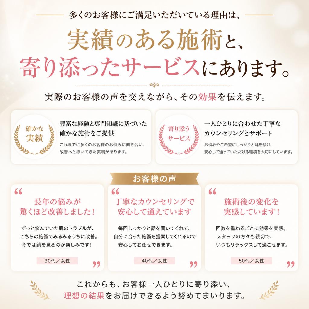 お客様の声で広がる信頼