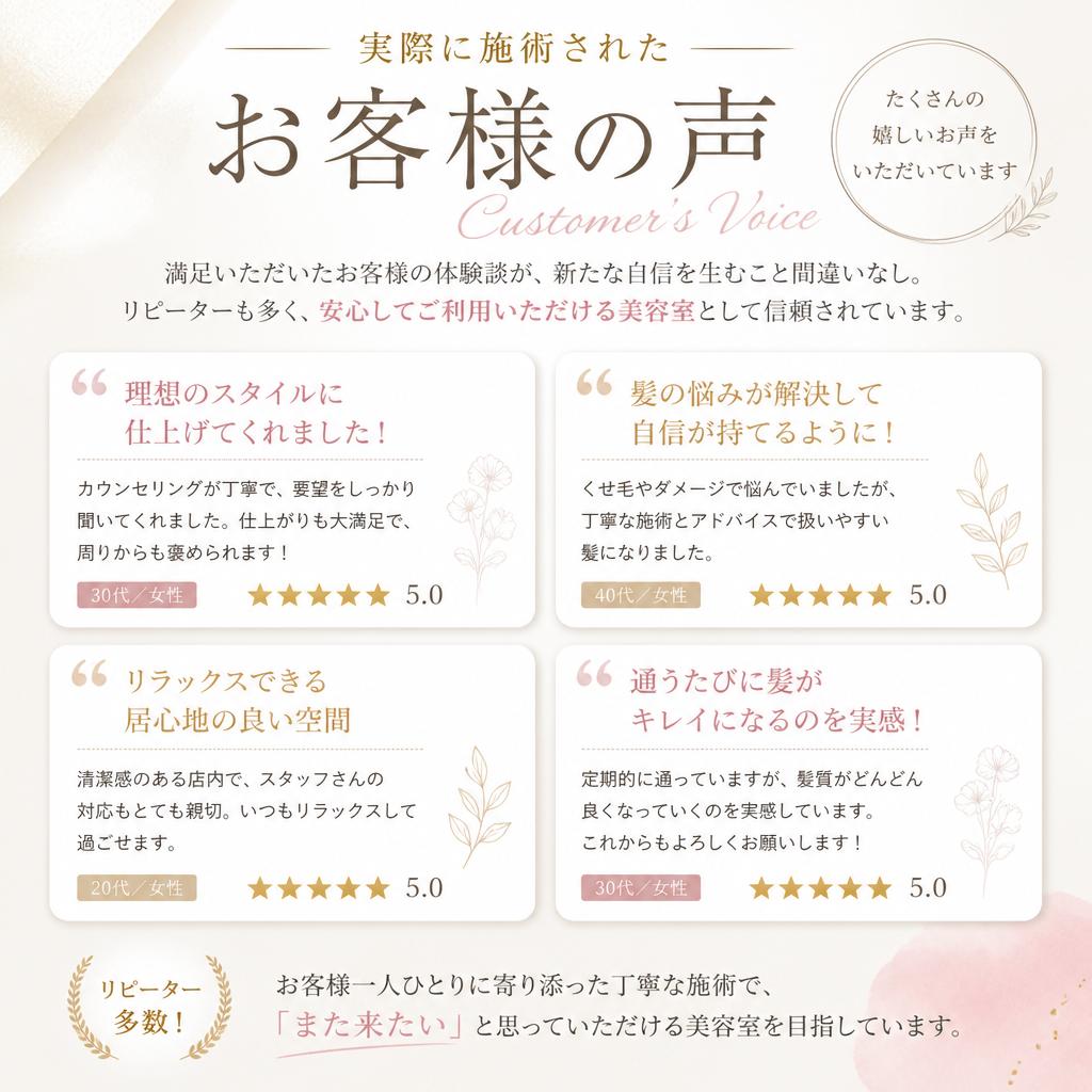 お客様の声 - 実績と信頼の証