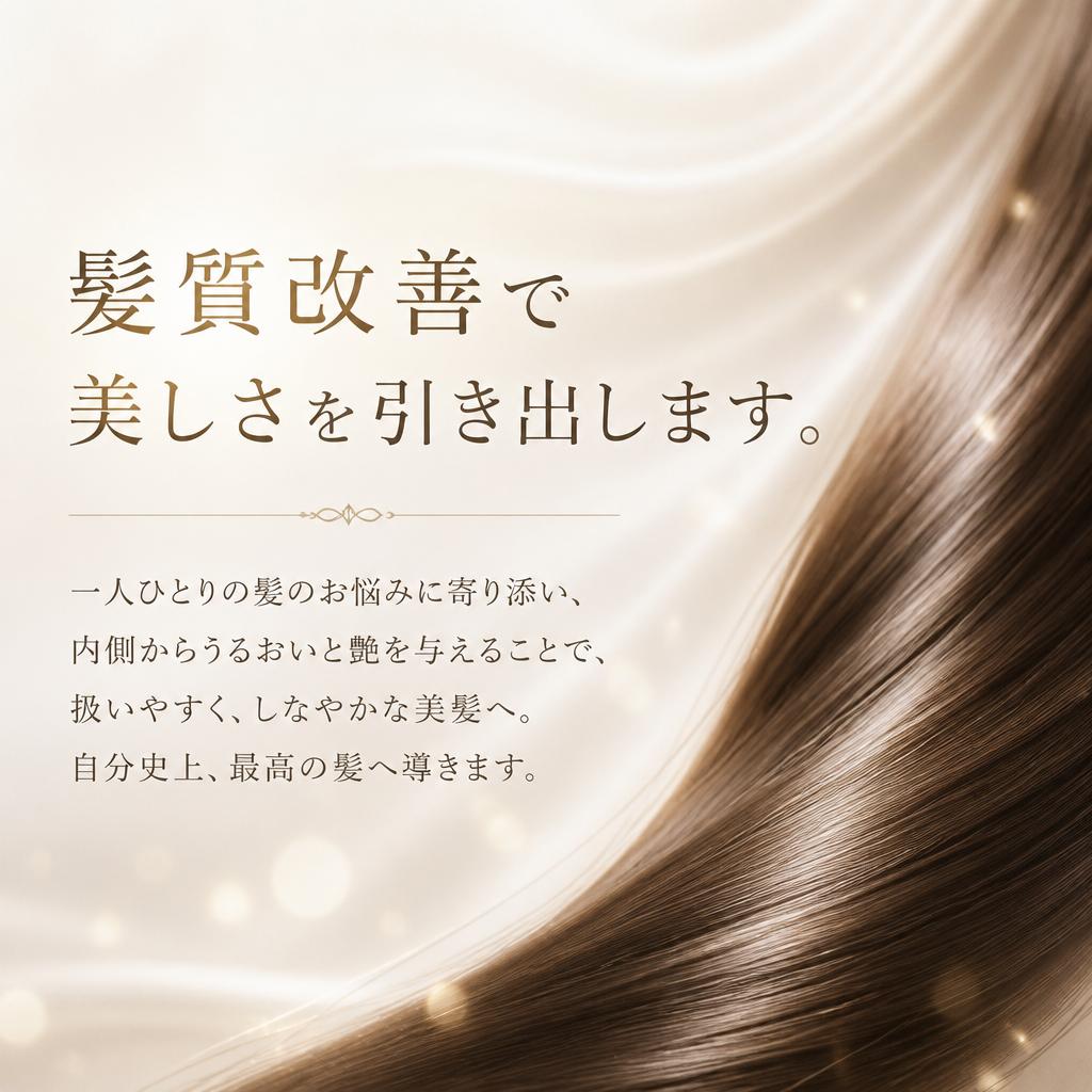 髪質改善で美しさを引き出します。