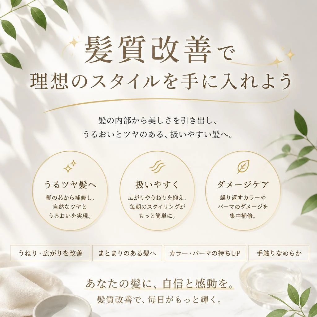 髪質改善で理想のスタイルを手に入れよう