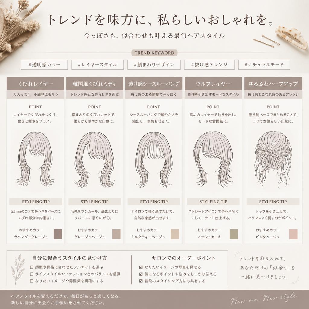 章2：トレンドを先取りしたおしゃれ髪型