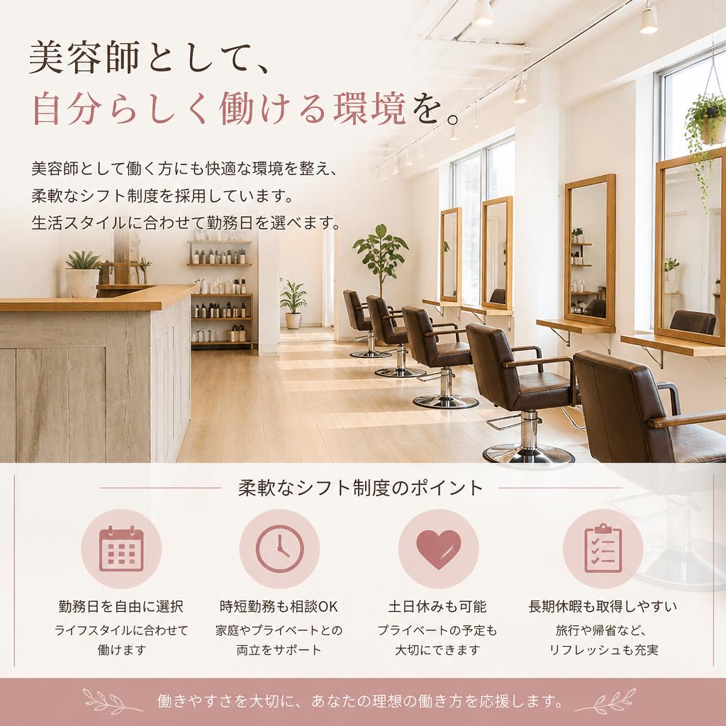 安心して通える柔軟なシフト