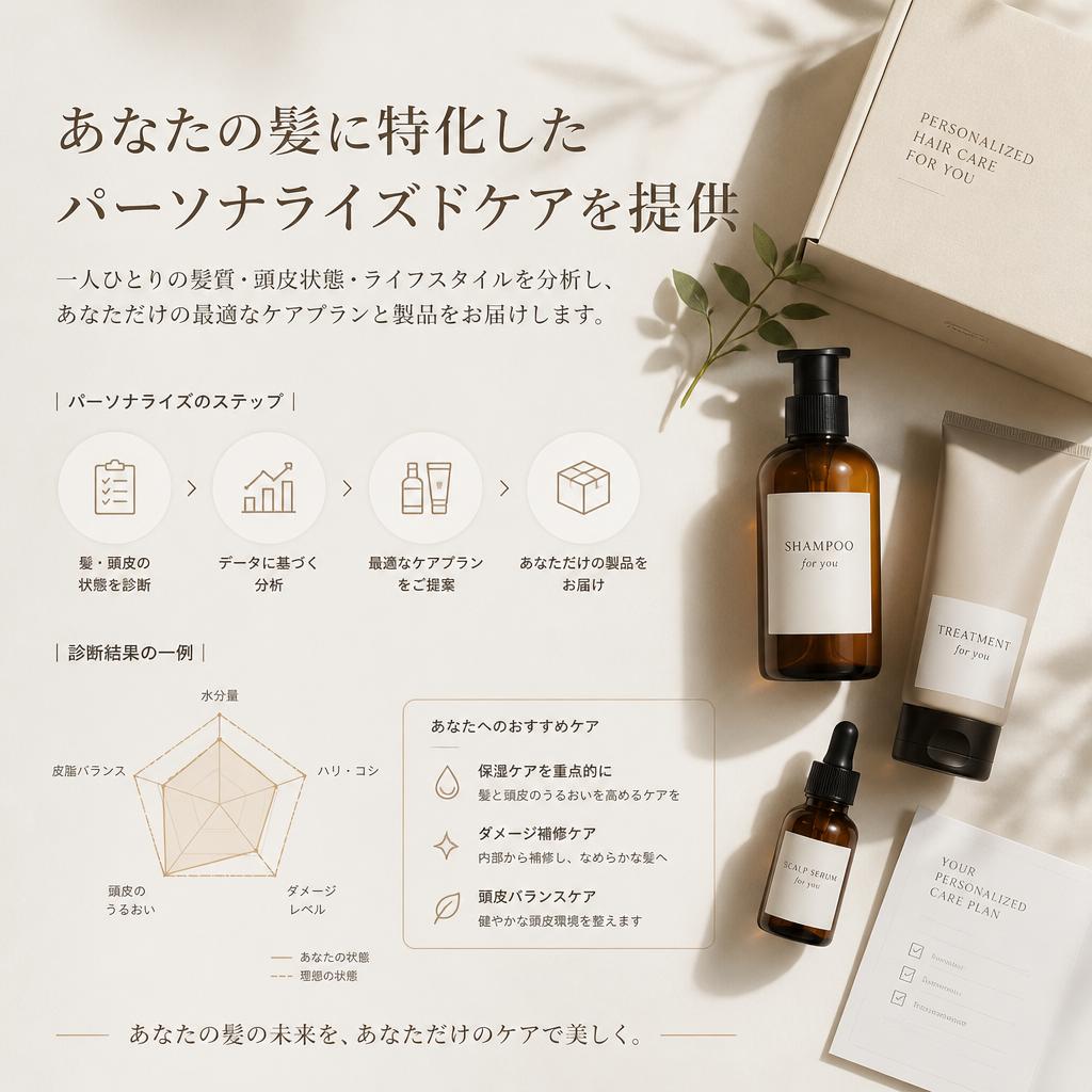 あなたの髪に特化したパーソナライズドケアを提供